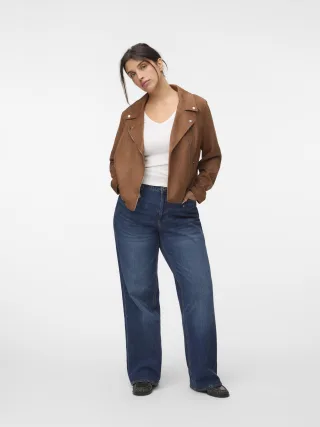 VERO MODA CURVE - VMCJOSE SHORT JACKET NOOS CUR Cognac - Gr. - 48