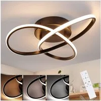 ZMH LED Deckenleuchte Wohnzimmer 3 Blatten verflochten 25/34/40CM Modern für Schlafzimmer, Augenschutz, Einfache Installtion, LED fest integriert, 3000-6000k, LED fest integriert