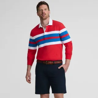 Bügelleichte Chino-Shorts, 23 cm, für Herren, Herren, size: regular, Blau, Baumwolle, by Lands' End
