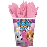 Amscan Becher 'Pink Paw Patrol', 8 Trinkbecher 266 ml, Polyester