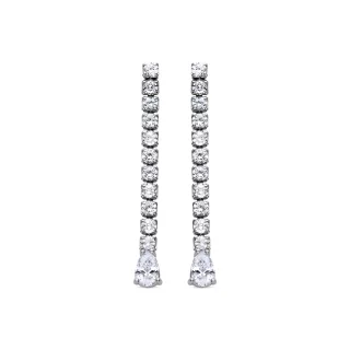 Luxenter Sterling Silber 925 Ohrringe mit rhodiniertem Brillant Zirkonia - Guoi