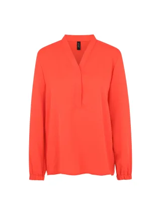 Marc Cain Additions - Lässig weite Bluse bright tomato - Gr. - 36