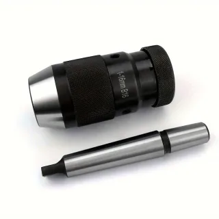 HT2942 MT2-B16 Arbor Self-Tightening Keyless Lathe Drill Chuck 1-13mm Capacity 45# Steel for Drill and Milling Machines