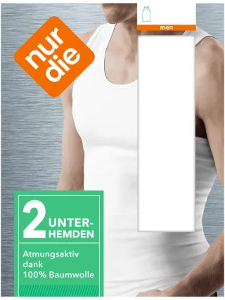 NUR DIE Herren Unterhemd 2er Pack