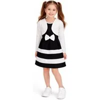 Girls Fashion A-Linien-Kleid Elegantes Mädchenkleid mit Bolero K241