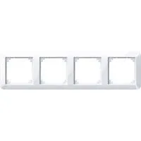 Rahmen vierfach waagerecht und senkrecht montierbar weiß (glänzend), Retail