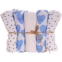 La Bortini Stoffwindeln Spucktücher 5 oder 10 Stück Tücher Baby Mulltücher Babywindeln (5er-Set oder 10er Set, für Neugeborene), aus reiner Baumwolle, für Mädchen und Jungen