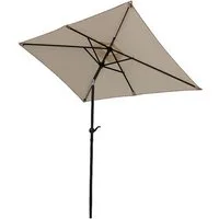 Gardissimo Rechteckschirm Sonnenschirm New Sunny 210 x 140 cm, LxB: 240x210 cm, Spar-Set, 1 Schirm, mit Kurbel knickbar Windauslass UV-Schutz 50+