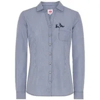 Spieth & Wensky Trachtenbluse Trachtenbluse - PÜNKTCHEN - dunkelrot, dunkelblau