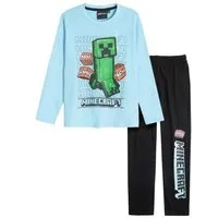 Minecraft Pyjama Minecraft langer Schlafanzug blau 116 128 134 140 152