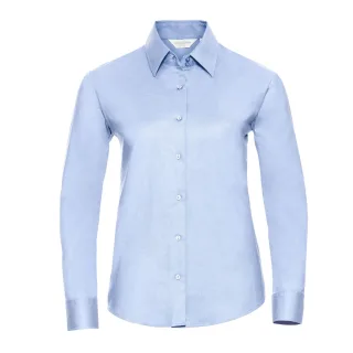 Russell Collection - Hemd für Damen Langärmlig (Dunkelblau)