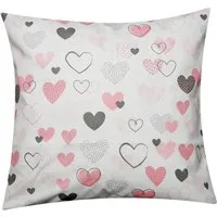 Heubergshop Kissenbezug, (1 Stück), 40x40cm Herzen Love Liebe Kissenhülle Baumwolle (1-Stück-187/1-40x40)