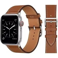 Widmann-Shop Smartwatch-Armband Apple Watch Armband Kunstleder 38-49mm Series 11 10 9 Ultra 8 7, atmungsaktives Kunstleder