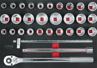KS Tools SCS Steckschlüssel-Satz, 31-tlg, 3/4" in 1/1 Systemeinlage - 711.1031