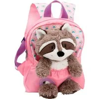 Nici Kinderrucksack Travel Friends, Rucksack mit Plüsch Waschbär, 25 cm