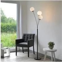 OTTO home Stehlampe Nellin, ohne Leuchtmittel, Stehleuchte mit großen Glaskugeln amberfarben oder opal matt weiß