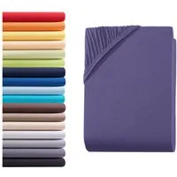 Hometex Premium Textiles Spannbettlaken Jersey Spannbettlaken 100% Baumwolle, Jersey, Gummizug: Rundumgummizug, Premium-Jersey Matratzenhöhe bis 23 cm