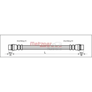 Metzger Bremsschlauch hinten Citro?n Ax Saxo S0 S1 Peugeot 106