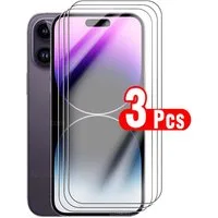 OLi Displayschutzglas 3 X Stück für IPhone 16 Pro Max Panzer Schutz Displayschutzglas für IPhone 16 Pro Max, Spar-Set, 3 Stück, Kratzerfest, Anti-Fingerabdruck
