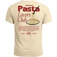 Neverless Print-Shirt Herren T-Shirt Backprint Pasta Lovers Club Nudeln Italien Grafikshirt mit Print