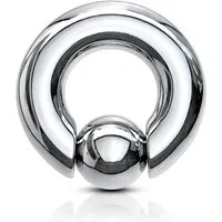 viva-adorno Intimpiercing Piercing Ring BCR XXL Klemmring mit Kugel Spring Ball Closure Ring, Clip in Pop Out Ohrpiercing Nasenpiercing Septumpiercing Brustpiercing