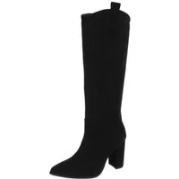 Ital-Design Elegante Damenstiefel mit Blockabsatz für Alltag und Freizeit High-Heel-Stiefel (91154696) Blockabsatz Stiefel in Schwarz
