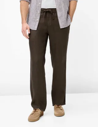 Brax Herren Flatfronthose Style ELIAS CHOCOLATE, dunkelbraun, Gr. 35/34