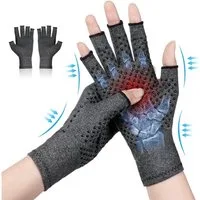 LuxusKollektion Handbandage Arthritis Kompressionshandschuhe Fingerlose für Damen Herren
