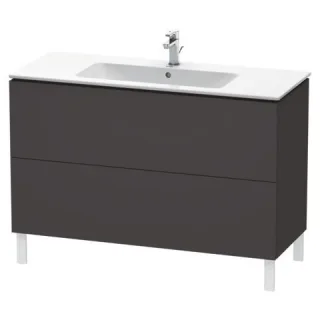 Duravit L-Cube Waschtischunterbau bodenstehend Graphit Supermatt 1220x481x704 mm - LC662808080 LC662808080