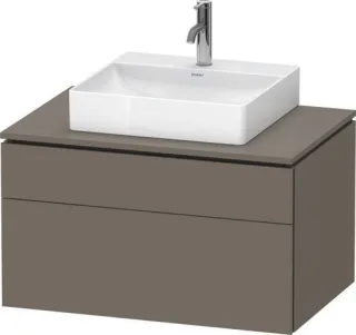 Duravit L-Cube Konsolenwaschtischunterbau wandhängend Flanell Grau Seidenmatt 820x550x482 mm - LC488 LC4880090900000