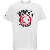 Nike T-Shirt Nike Performance TFF Türkei T-Shirt Weiß Baumwolle