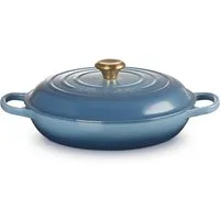 LE CREUSET Bratentopf Gourmet-Profitopf, Gusseisen, Ø 30 cm, 6,7 l, 5,56 kg, Chambray, 21180304344441