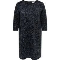 ONLY CARMAKOMA Druckkleid CARMARRY MARTHA 3/4 MIDI DRESS JRS Kunstfaser