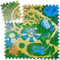 relaxdays Spielmatte Puzzlematte Dinosaurier (9-St)