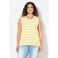 Ulla Popken Longtop Top Ringel Rippjersey Rundhals ärmellos