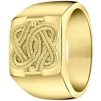 LUCARDI Fingerring Ring - Stahl - Gold - Herren