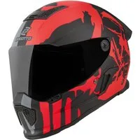 Bogotto Motorradhelm Rapto Demon Helm, vorbereitet für Kommunikationssystem,geeignet für Brillenträger,v
