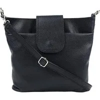SEVA Schultertasche Umhängetasche Damen Echtleder mit Verstellbar Abnehmbar Breiter Gurt (5 Innenfächer, 2 Außenfächer, Vielen Farben), Crossbody Tasche, vielen verschiedenen Farben, Made in Italy