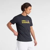 New Balance Trainingsshirt Heathertech Graphic T-Shirt 2 BLACK atmungsaktives Material, schnell trocknend, auch in großen Größen