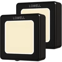 LQWELL LED Steckdosenleuchte Nachtlicht Steckdose Faltbar mit Dämmerungssensor, LED fest integriert, Nachtlampe Einstellbare Helligkeit, Automatisch Steckdosenlicht, Orientierungslicht Warmweiß, Bewegungsmelder, 1/2/3 Stück LED Nachtlicht Kinder