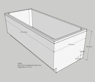 Neuesbad Wannenträger für Kaldewei Classic Duo Nr.109 180x75 SW11147
