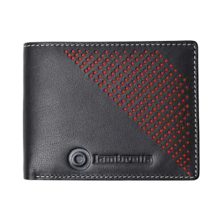 Lambretta - Leder Brieftasche Gestanzt (Schwarz)