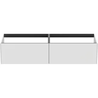 Ideal Standard Conca Waschtisch-Unterschrank T3984Y1 ohne Waschtisch-Platte, 2 Auszüge, 160x 50,5x36 cm, Weiß matt lackiert
