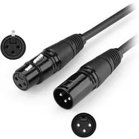 Bolwins N31C XLR Audio Kabel Verlängerung Mikrofonkabel XLR auf XLR Buchse 10m Audio-Kabel, XLR 3-polig Stecker, XLR 3-polig Buchse (1000 cm), Doppelt geschirmtes Profi-XLR-Kabel für Bühne & Studio