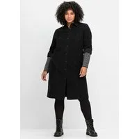 Sheego Etuikleid Cord-Kleid Langarm aus weichem Cord, mit Krempelarm