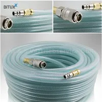 Bituxx Druckluftschlauch 10 Meter mit Steckkupplungen, max. Druck bei Dauerbelastung: 12 Bar bei 20°C