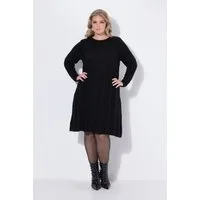 MIAMODA Strickkleid Strickkleid A-Linie Zopfmuster Langarm