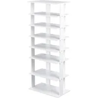 COSTWAY Schuhregal, 8 Ebene, mit verstellbaren Regalhöhen, 110cm