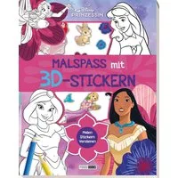 Disney Prinzessin: Malspaß mit 3D-Stickern / Walt Disney, Panini, Malblock mit 3D-Stickern