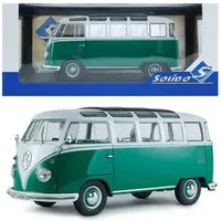 Dickie Toys Modellauto 1:18 VW T1 samba grün/weiß 1962